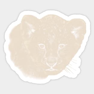 Cute Baby Lion Face Sticker